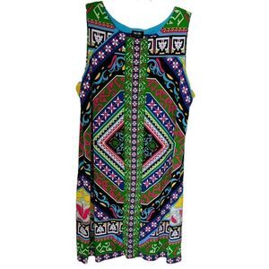 Nicole by Nicole Miller Multi color sheath Stretch Dress sx XL
